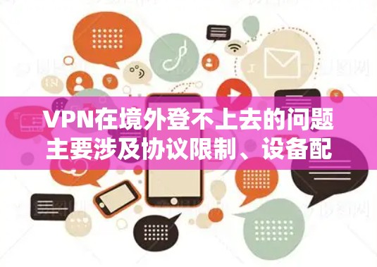 VPN在境外登不上去的问题主要涉及协议限制、设备配置要求、法律和监管限制以及安全风险等多方面。要解决这个问题,可以采取以下步骤 VPN在境外登不上去的问题主要涉及协议限制、设备配置要求、法律和监管限制以及安全风险等多方面。要解决这个问题,可以采取以下步骤