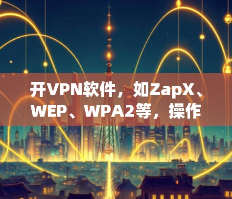 开VPN软件，如ZapX、WEP、WPA2等，操作步骤如下