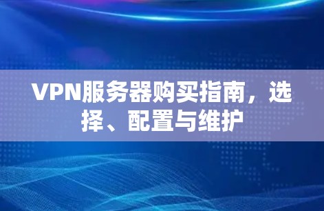 VPN服务器购买指南,选择、配置与维护 VPN服务器购买指南,选择、配置与维护