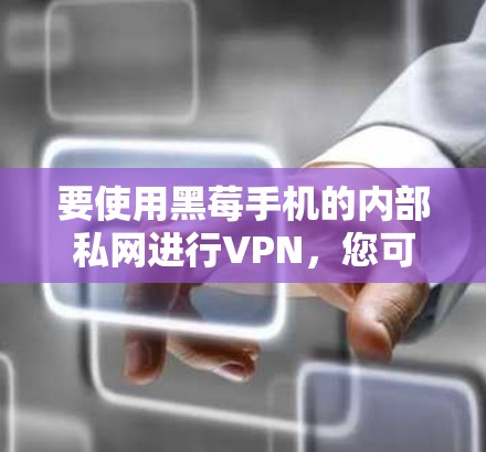 要使用黑莓手机的内部私网进行VPN，您可以按照以下步骤进行操作
