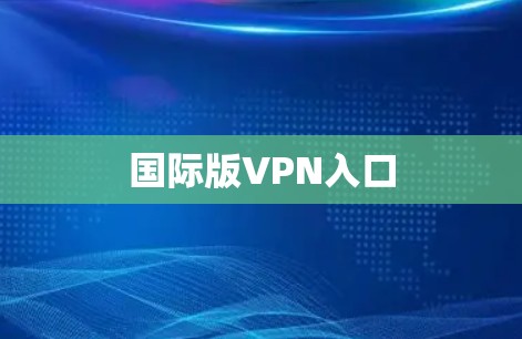 国际版VPN入口