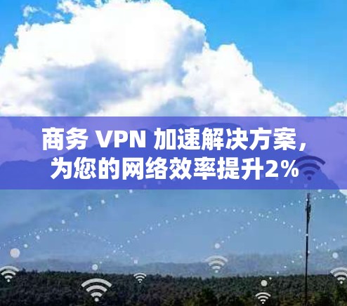 商务 VPN 加速解决方案,为您的网络效率提升2% 商务 VPN 加速解决方案,为您的网络效率提升2%